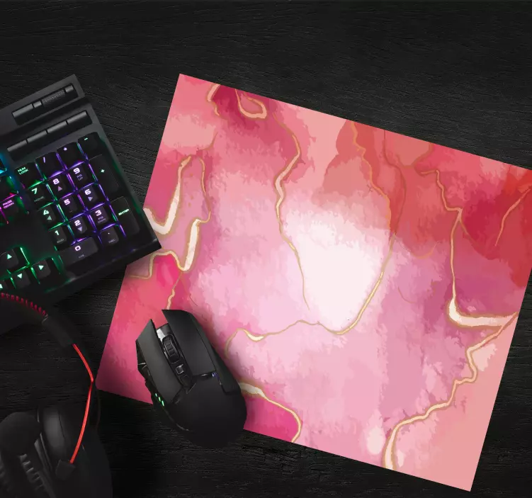 Mouse pad patterns abstract blush swirls - TenStickers