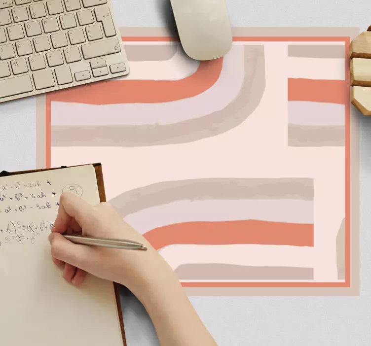 Mouse pad patterns abstract curved shapes - TenStickers