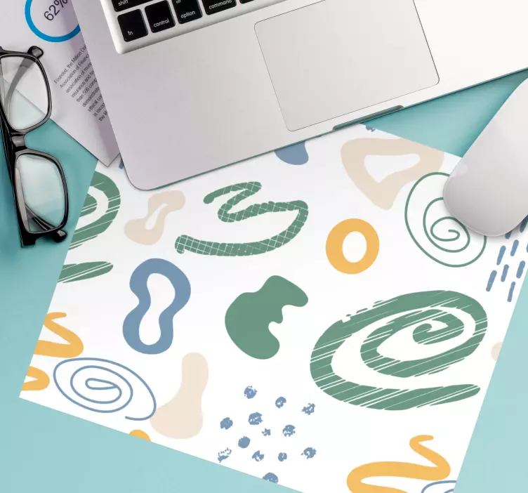 Mouse pad patterns abstract curvilinear designs - TenStickers