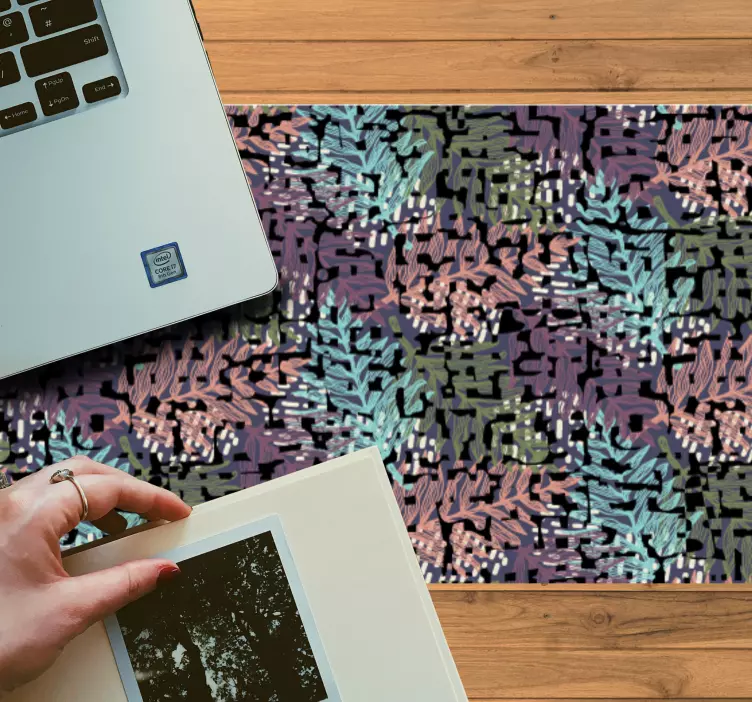 Mouse pad patterns abstract leaf design - TenStickers