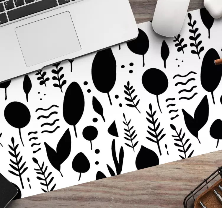 Mouse pad patterns abstract leaf designs - TenStickers