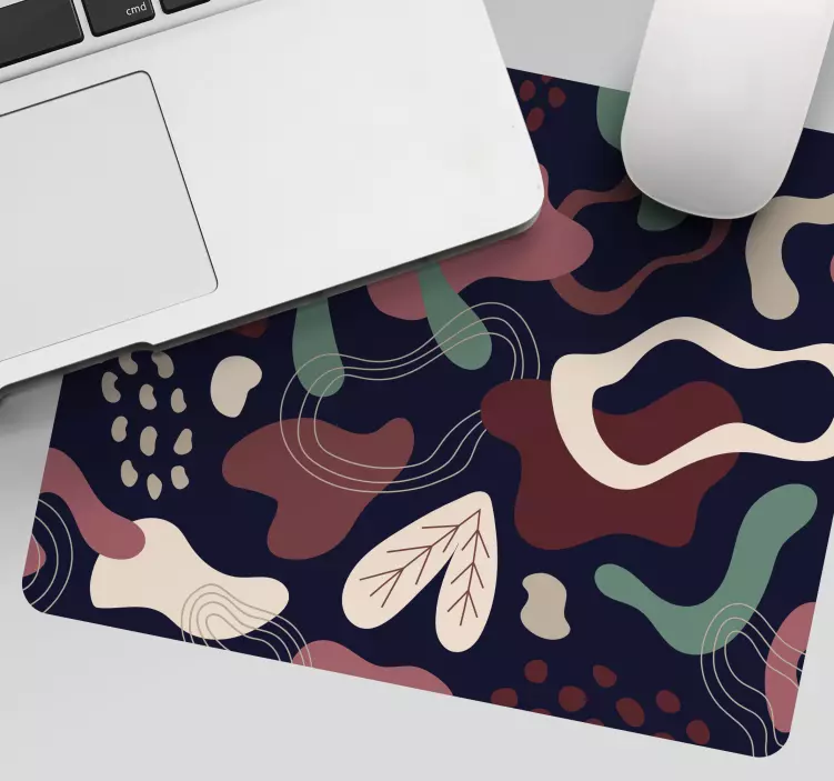 Mouse pad patterns abstract organic shapes - TenStickers