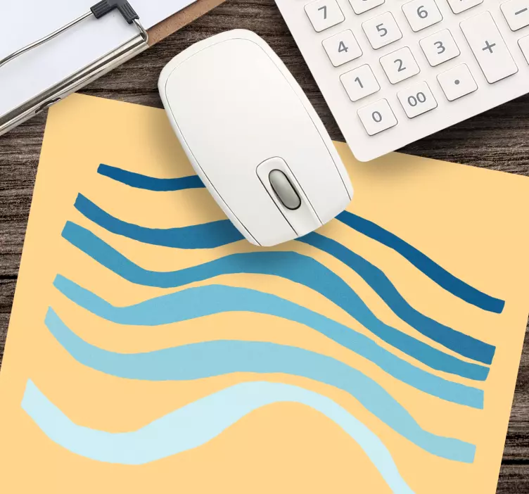Mouse pad patterns abstract wave lines - TenStickers