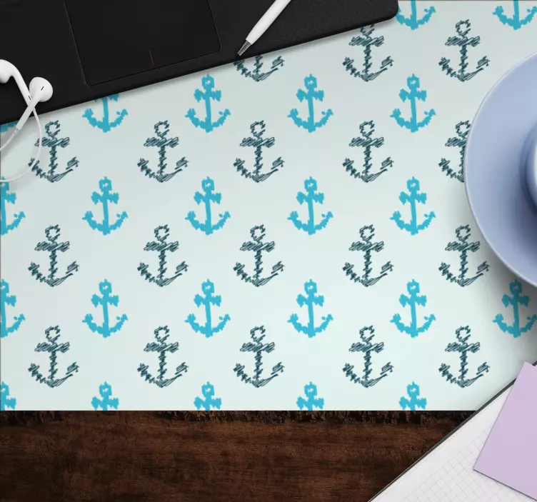 Mouse pad patterns anchors repeating design - TenStickers