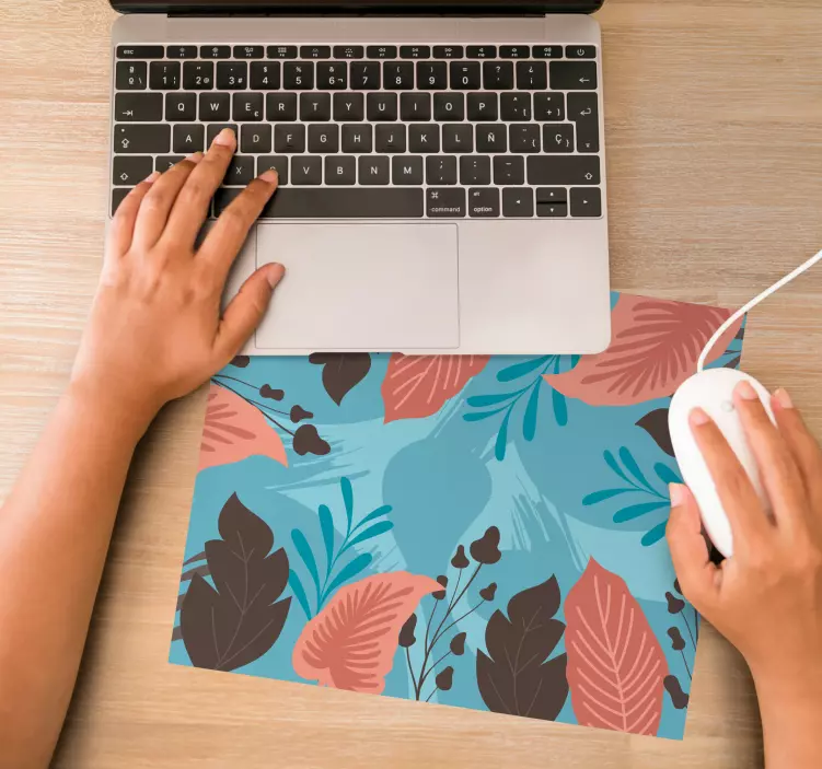 Mouse pad patterns botanical leaf design - TenStickers