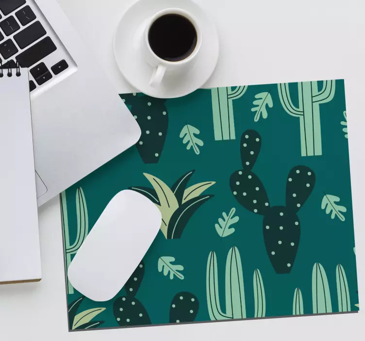 Mouse pad patterns cactus inspired design - TenStickers