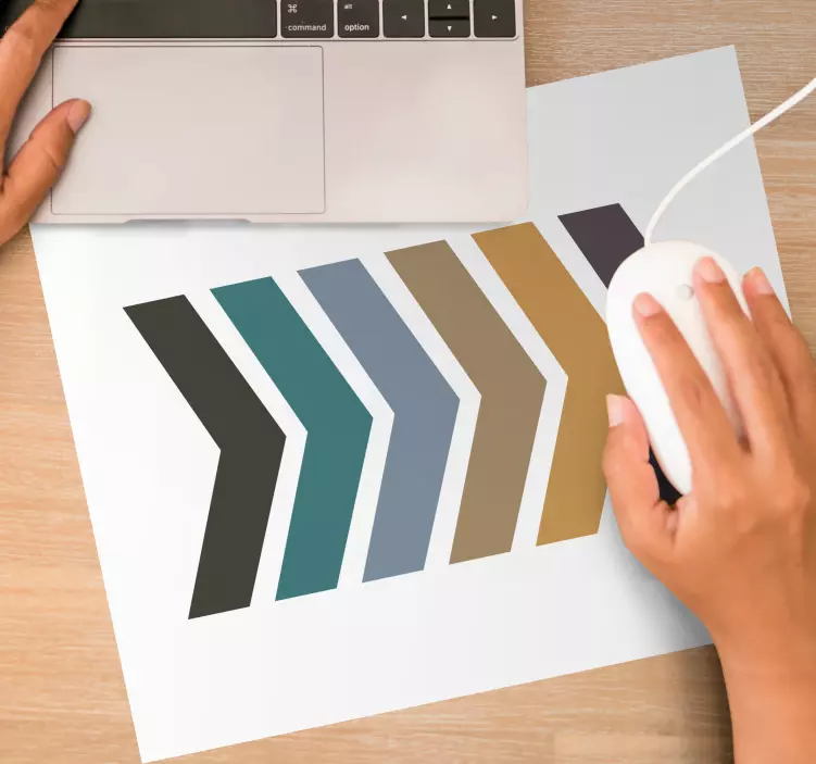 Mouse pad patterns chevron color array - TenStickers