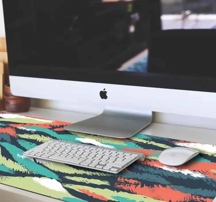 Mouse pad patterns colorful abstract stripes - TenStickers