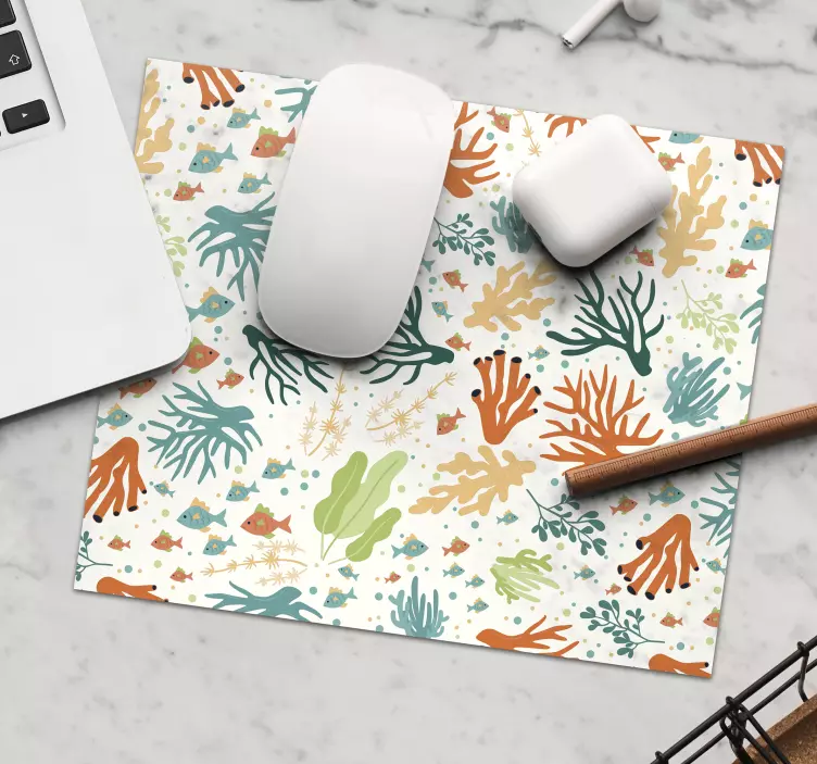 Mouse pad patterns colorful coral design - TenStickers