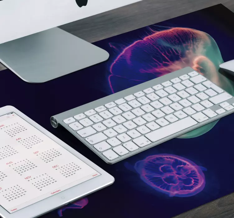 Mouse pad patterns colorful jellyfish design - TenStickers