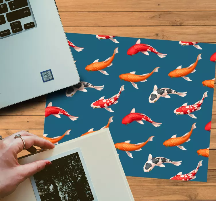 Mouse pad patterns colorful koi fish design - TenStickers