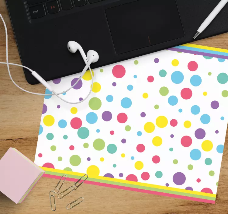 Mouse pad patterns colorful polka dots - TenStickers