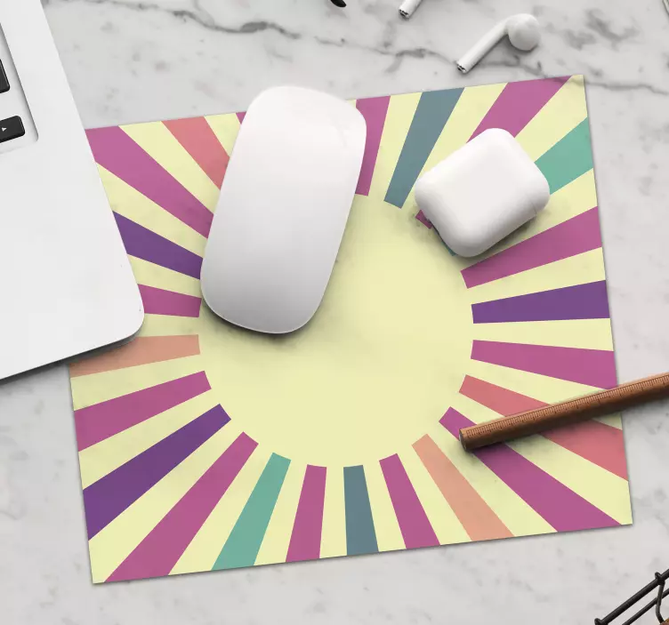 Mouse pad patterns colorful radiating stripes - TenStickers