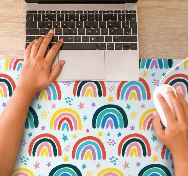 Mouse pad patterns colorful rainbow designs - TenStickers