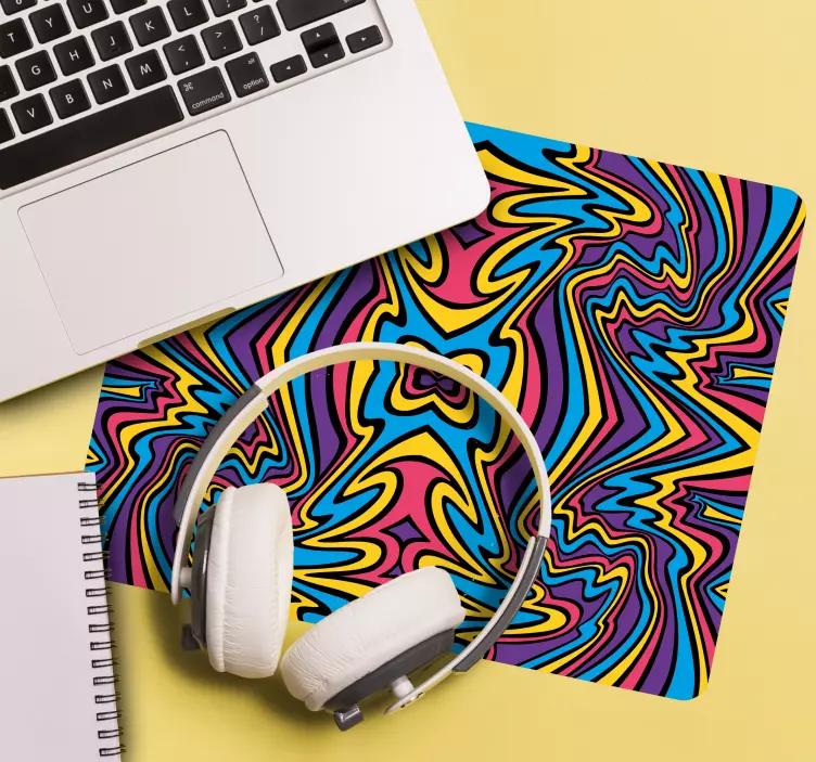 Mouse pad patterns colorful swirl design - TenStickers