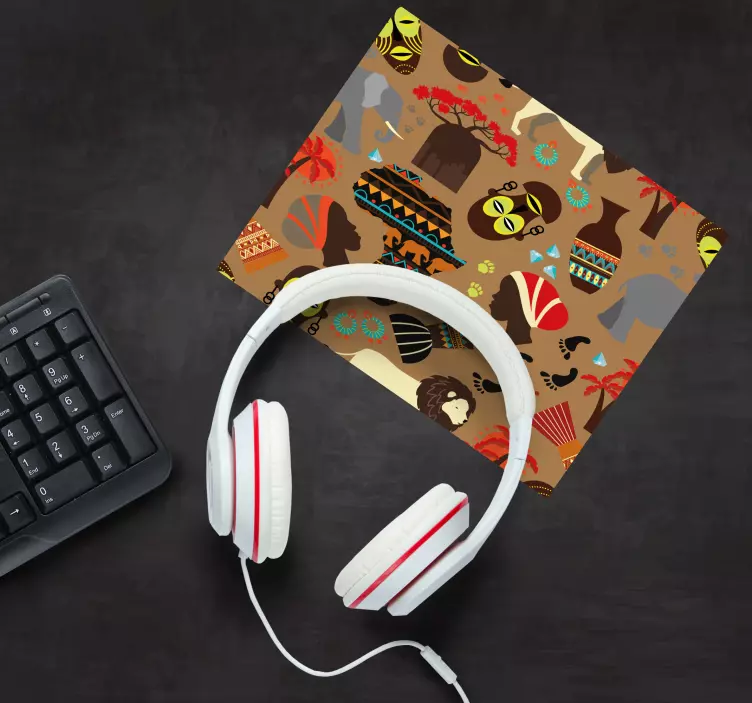 Mouse pad patterns cultural symbols design - TenStickers
