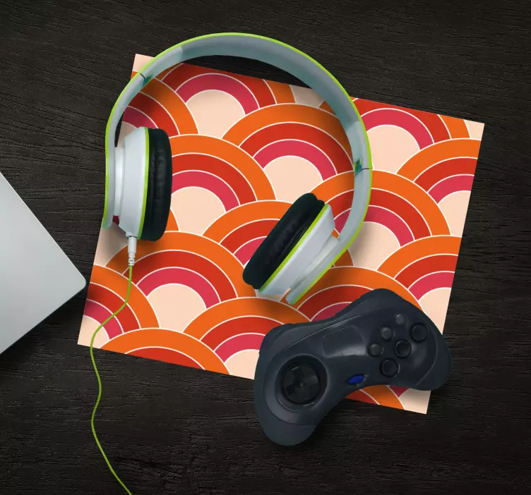 Mouse pad patterns curved rainbow waves - TenStickers