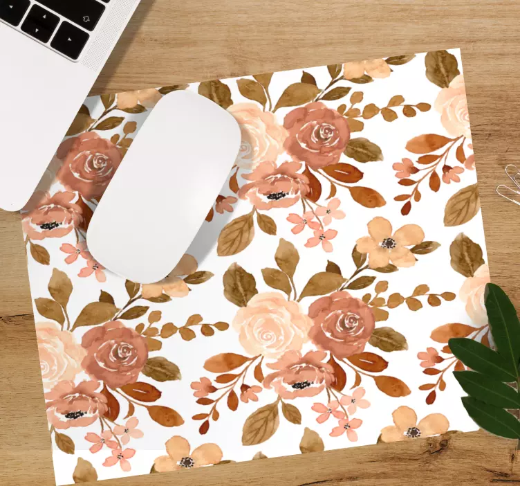 Mouse pad patterns delicate floral design - TenStickers
