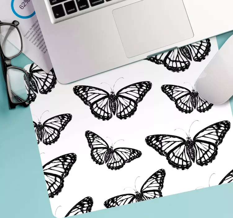 Mouse pad patterns elegant butterfly design - TenStickers
