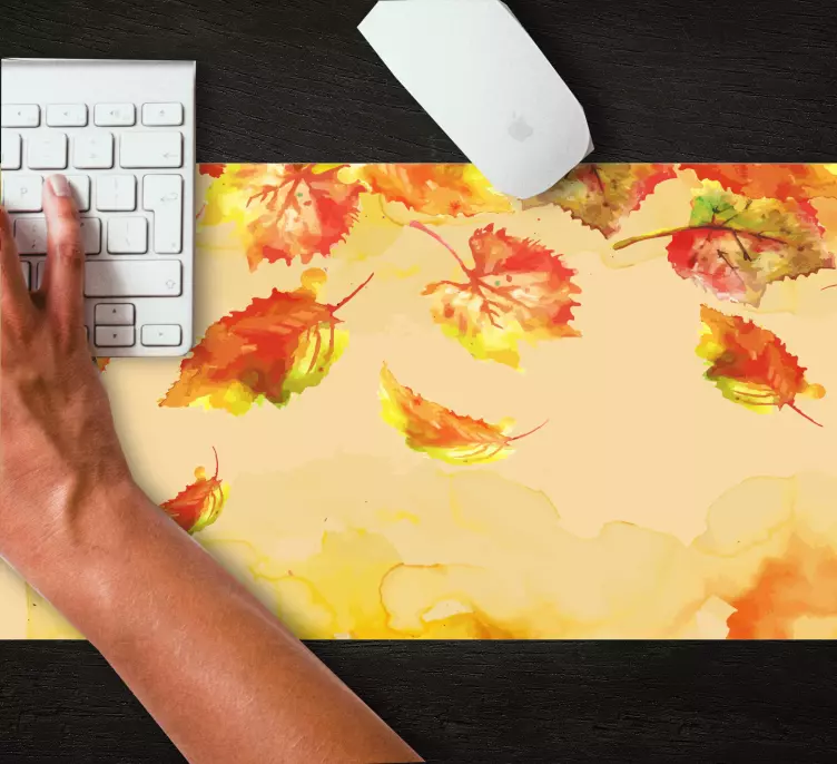 Mouse pad patterns falling autumn leaves - TenStickers