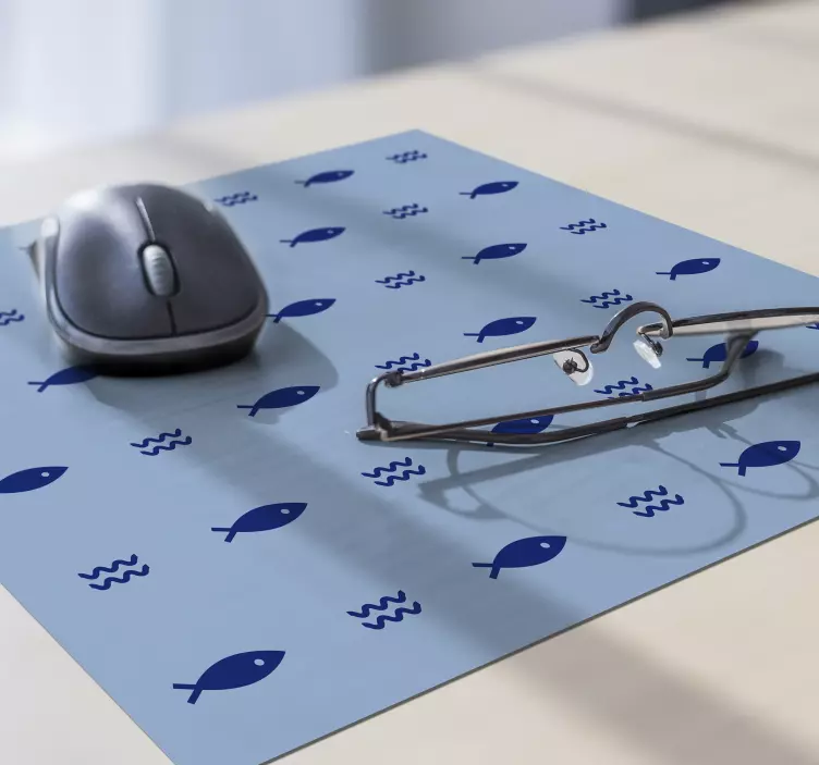 Mouse pad patterns fish pattern design - TenStickers