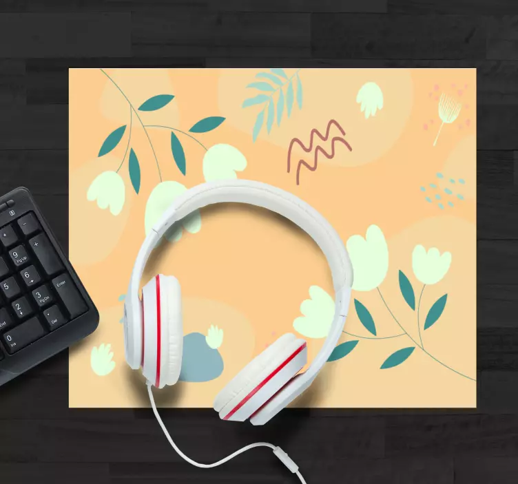 Mouse pad patterns floral abstract shapes - TenStickers