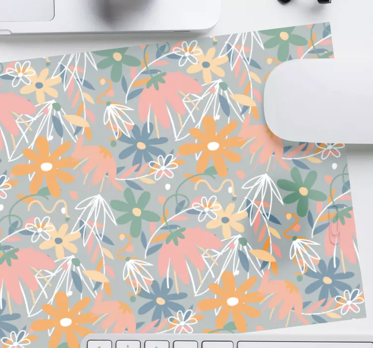 Mouse pad patterns floral botanical design - TenStickers
