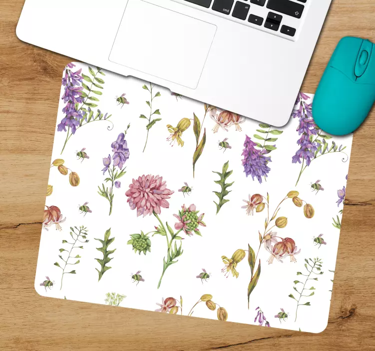 Mouse pad patterns floral botanical print - TenStickers