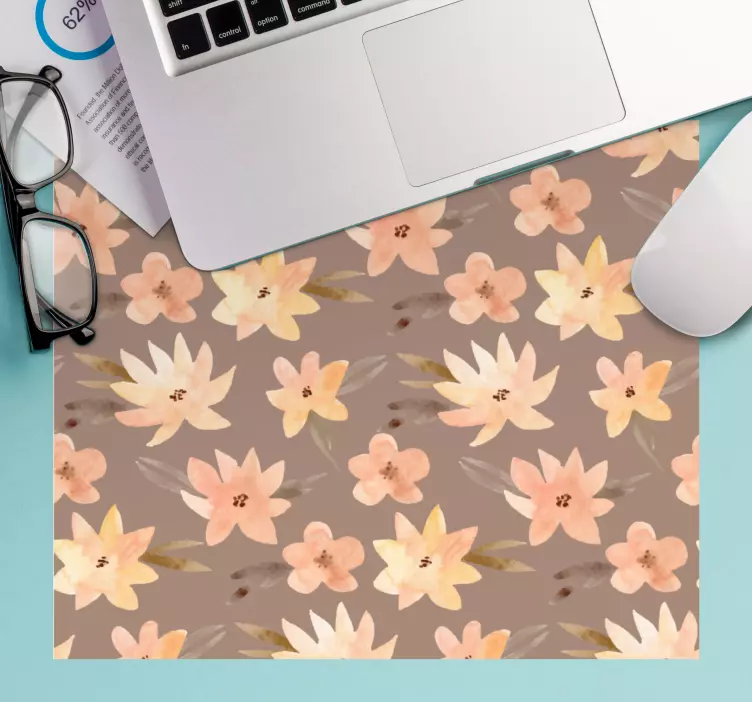 Mouse pad patterns floral color blend - TenStickers