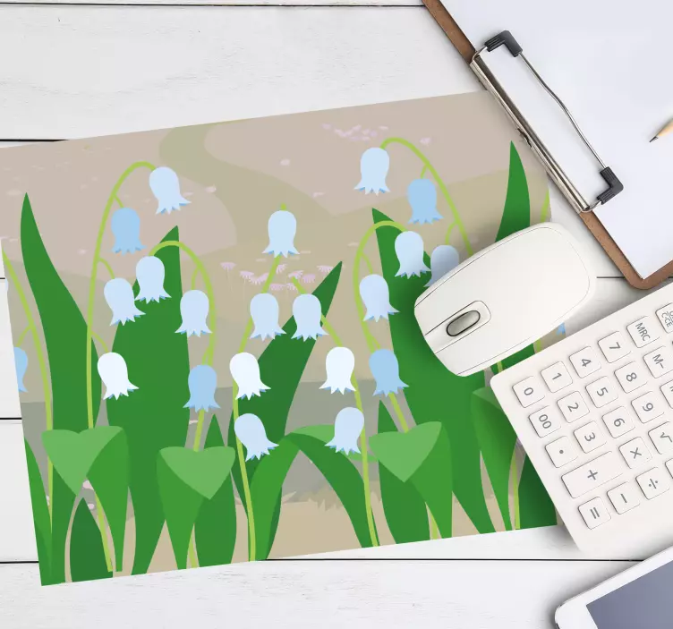 Mouse pad patterns floral greenery scene - TenStickers