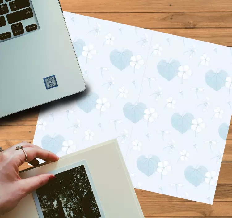 Mouse pad patterns floral heart design - TenStickers