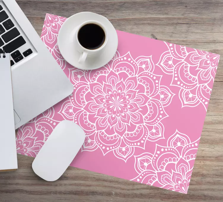 Mouse pad patterns floral mandala design - TenStickers