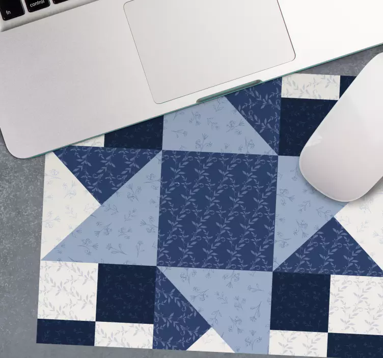 Mouse pad patterns flower star patchwork - TenStickers
