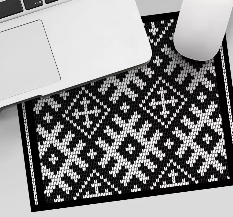 Mouse pad patterns geometric knit design - TenStickers