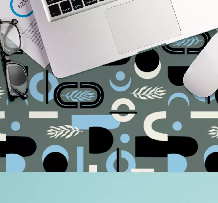 Mouse pad patterns geometric leaf design - TenStickers