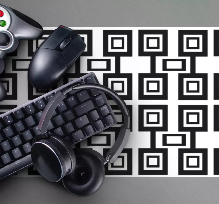 Mouse pad patterns geometric square design - TenStickers