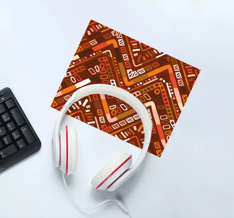 Mouse pad patterns geometric zigzag design - TenStickers