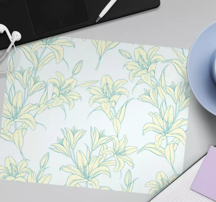 Mouse pad patterns graceful blooming design - TenStickers