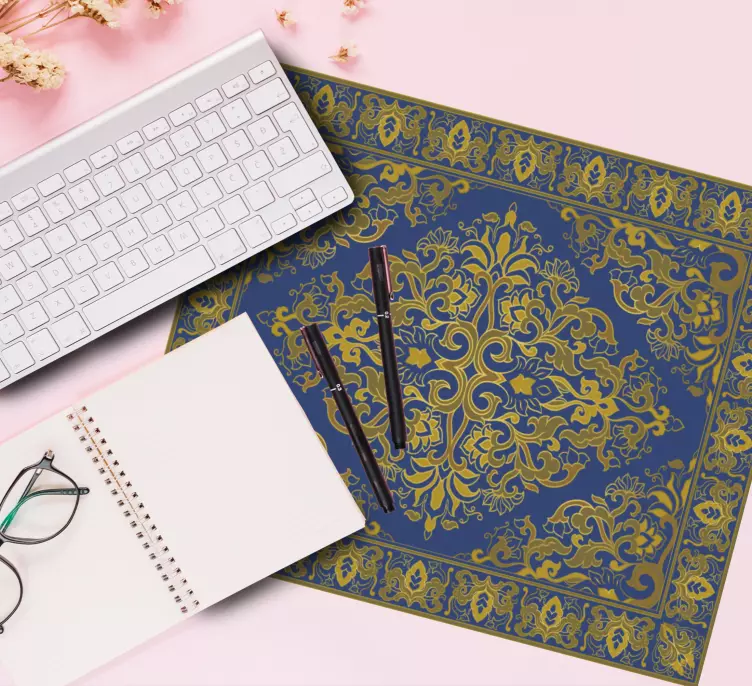 Mouse pad patterns graceful botanical emblem - TenStickers