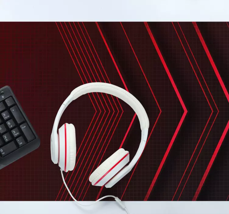 Mouse pad patterns in bold red lines - TenStickers