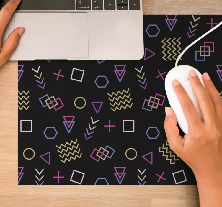 Mouse pad patterns in geometric color shapes - TenStickers