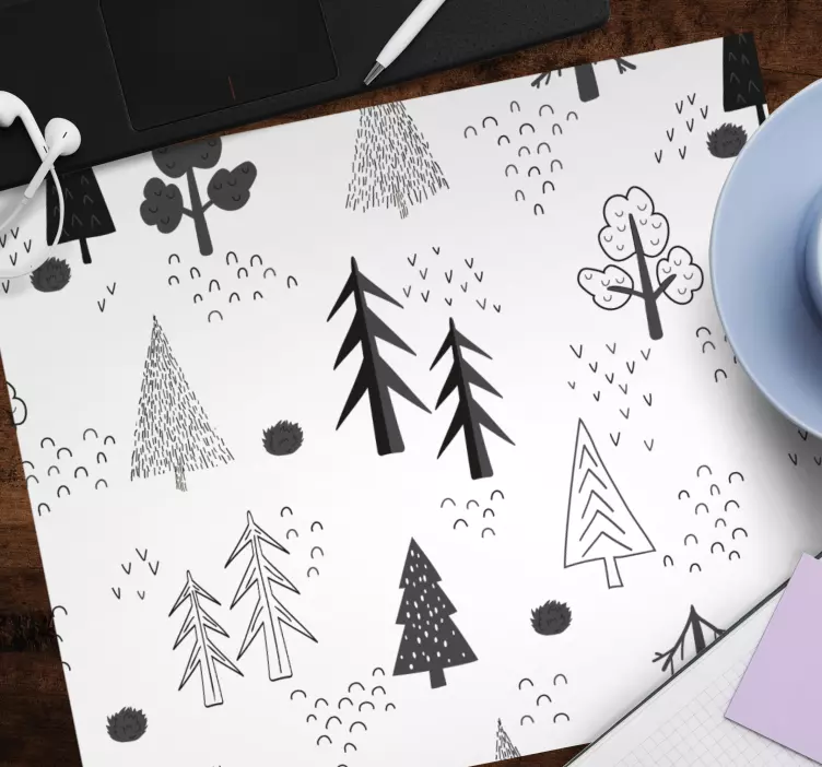 Mouse pad patterns inspired by forest elements - TenStickers