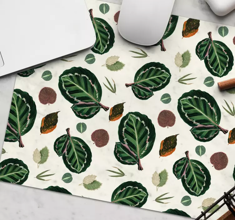 Mouse pad patterns inspired by leaves and botanicals - TenStickers
