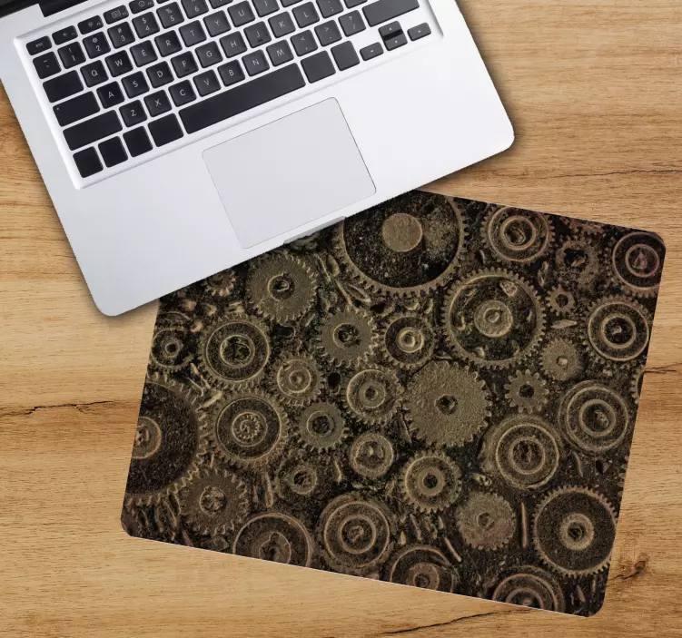 Mouse pad patterns intricate gear arrangement - TenStickers