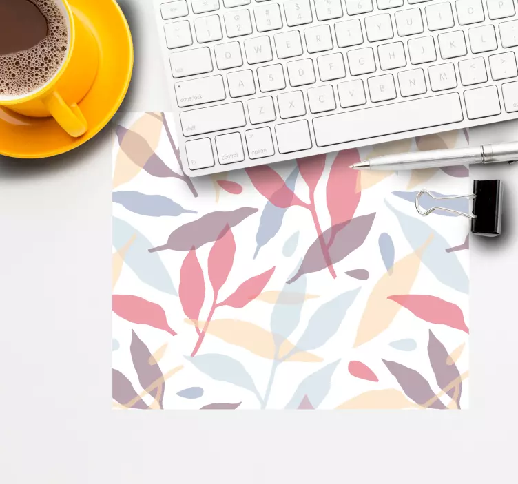 Mouse pad patterns leafy abstract design - TenStickers