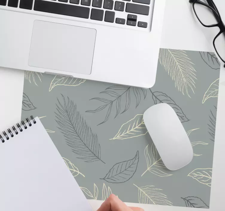 Mouse pad patterns leafy nature design - TenStickers