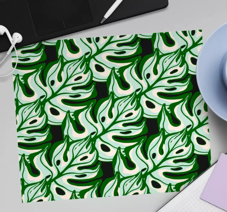 Mouse pad patterns leafy tropical design - TenStickers