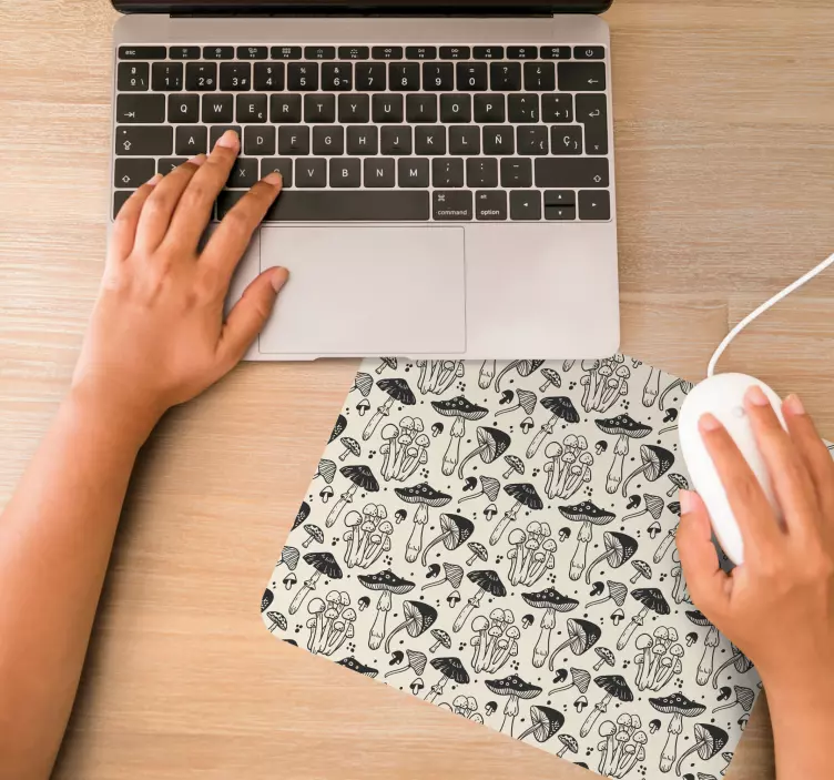 Mouse pad patterns mushroom inspired design - TenStickers