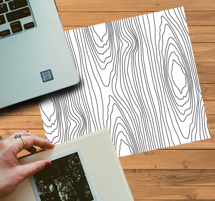 Mouse pad patterns natural wood grain design - TenStickers