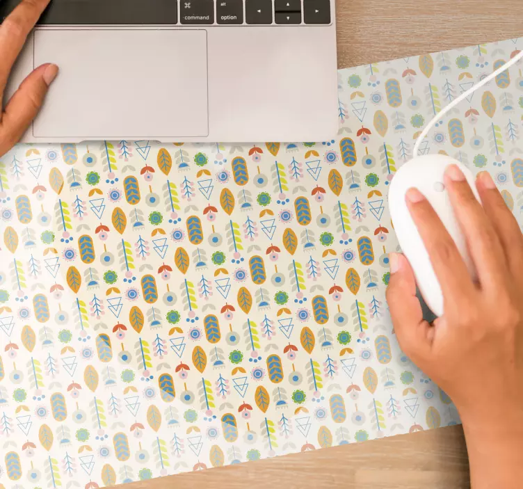 Mouse pad patterns nature-inspired leaf design - TenStickers